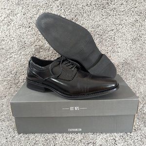 Stacy Adams Mens Waltham Cap Toe Oxford Black Leather Dress Shoe Lace Up Sz 8.5